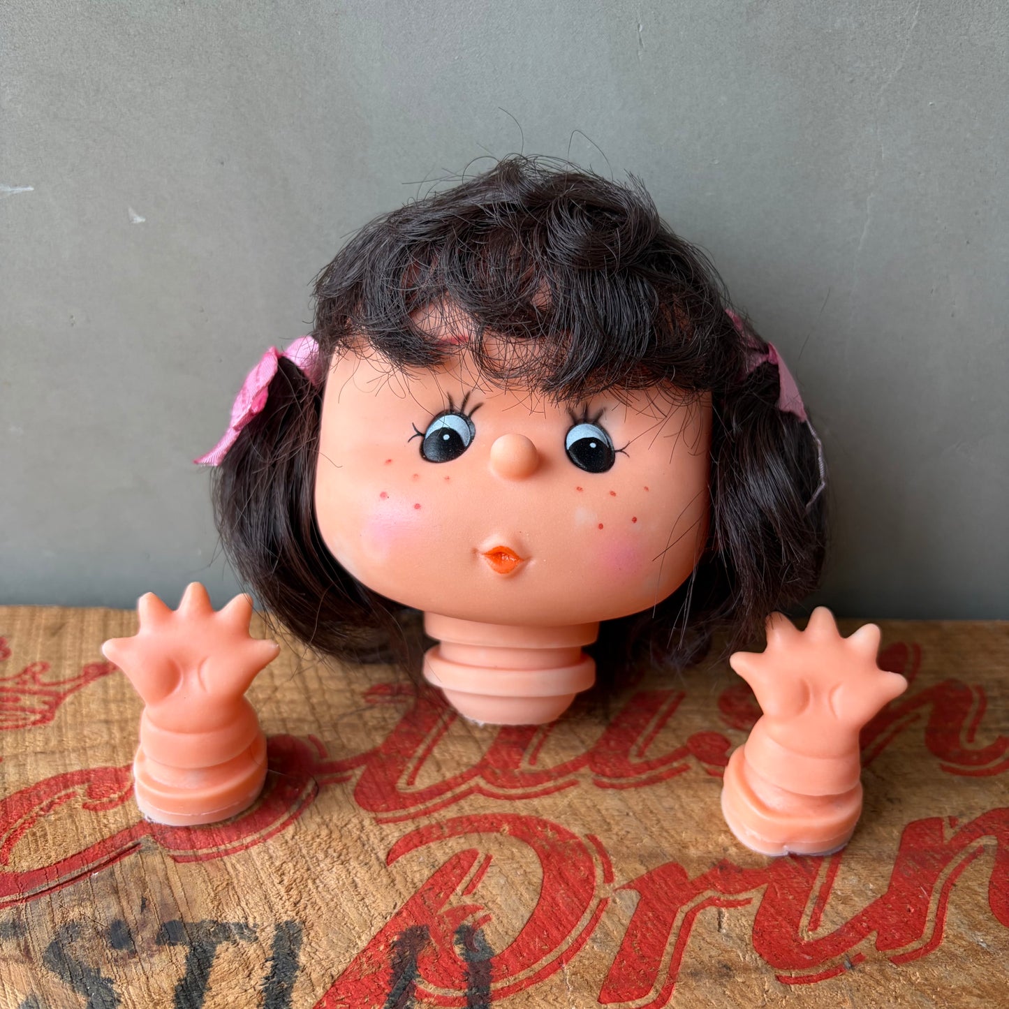【USA vintage】Doll head Girl Brunette