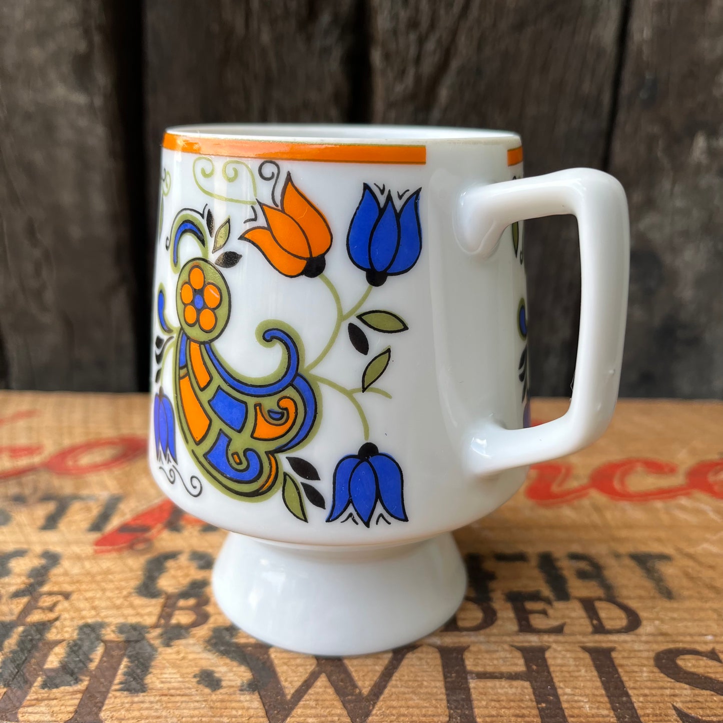 【JPN vintage】MCM JAPAN Flower Pedestal Mug