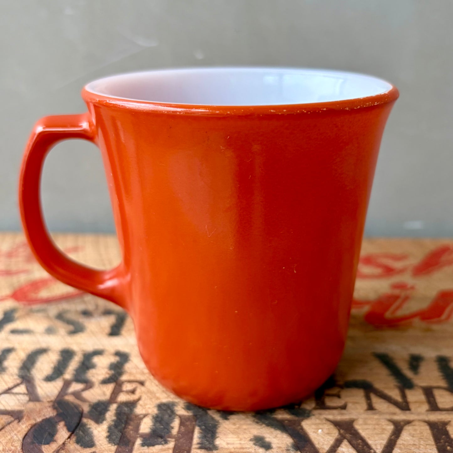 【USA vintage】PYREX Mug Cup Orange
