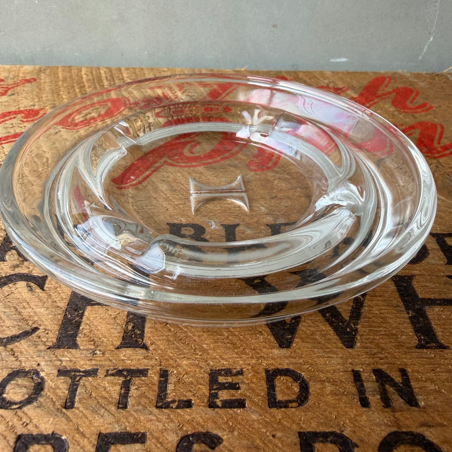 【USA vintage】Hilton Hotel Clear Glass Ashtray