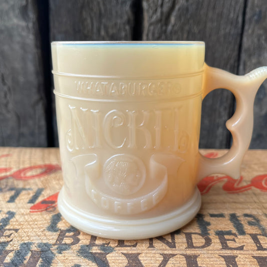 【USA vintage】WHATABURGER Nickel  Coffee Mug Cup