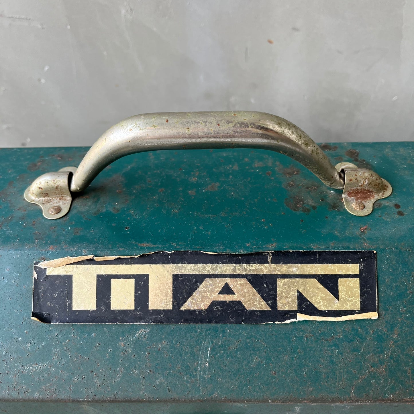 【USA vintage】Metal Toolbox Green