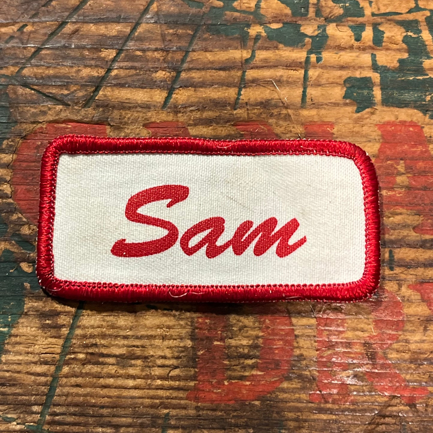 【USA vintage】Name Tag Patch Sam