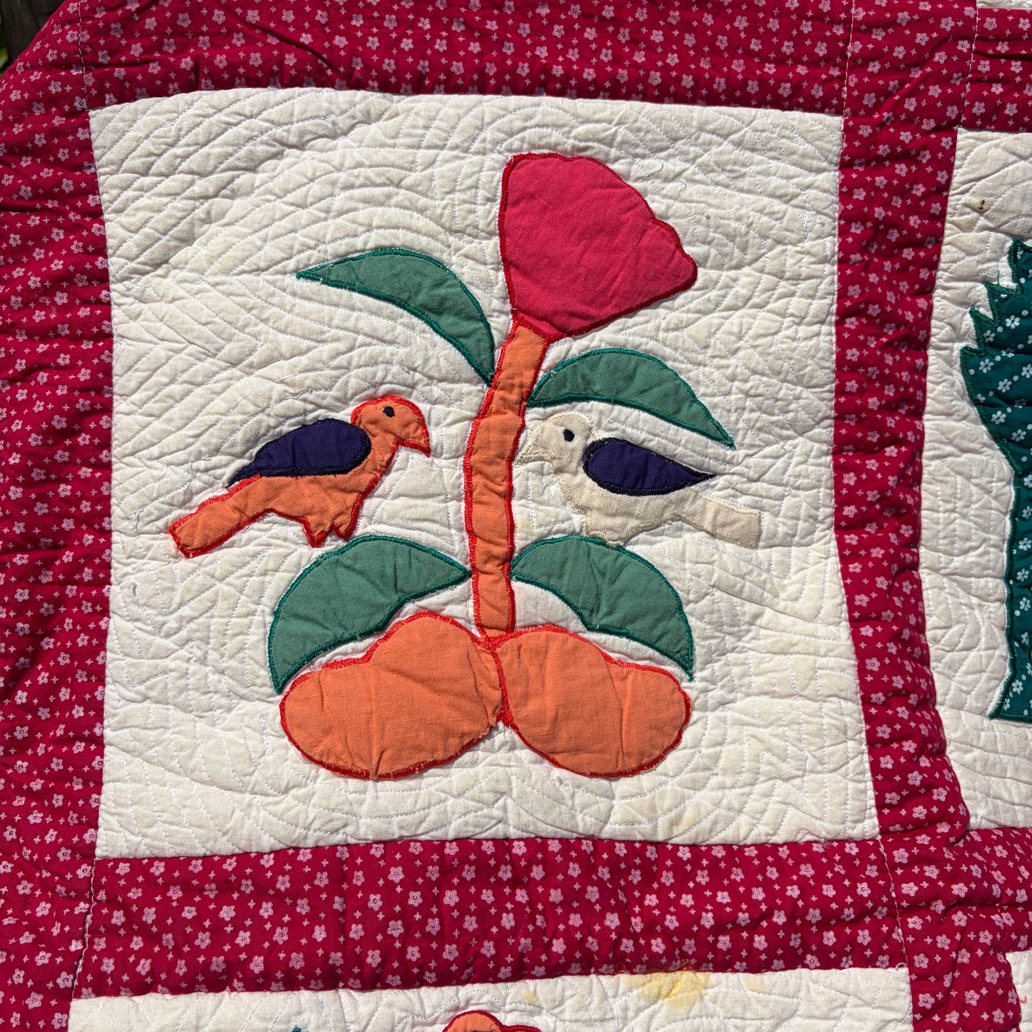 【USA vintage】Handmade Patchwork Quilt Baltimore