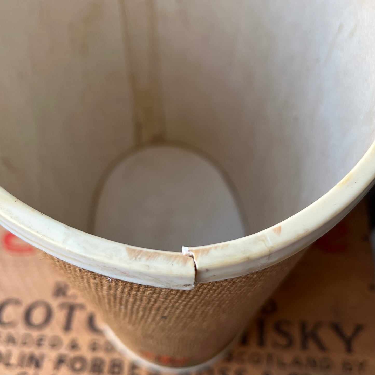 【USA vintage】Hallman Created Products Trash Basket