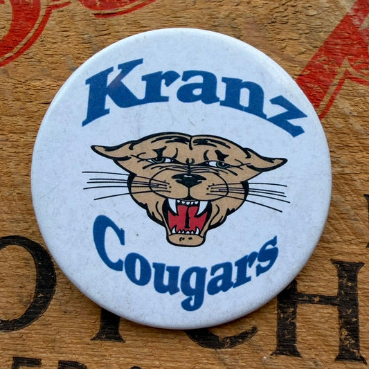 【USA vintage】Kranz Cougars 缶バッジ