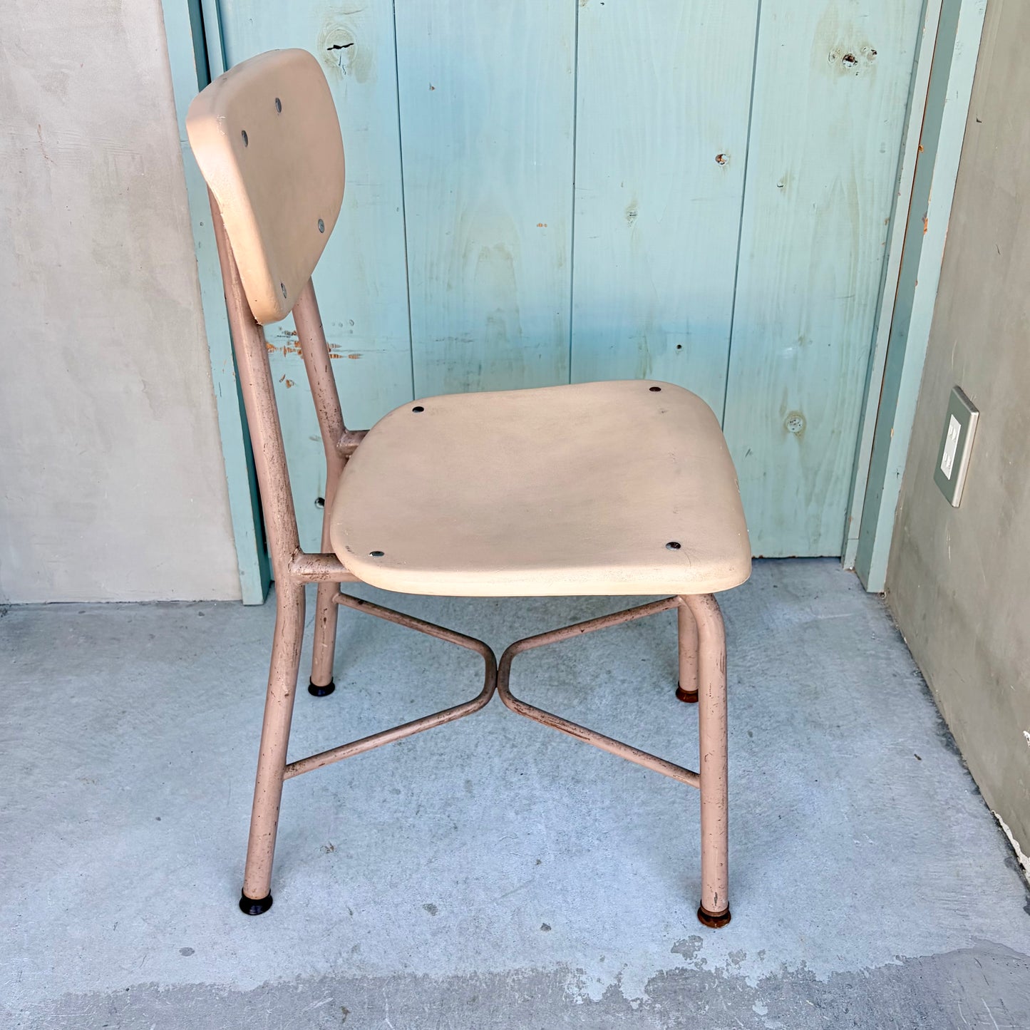 【USA vintage】60-70’s School Chair Ivory ①