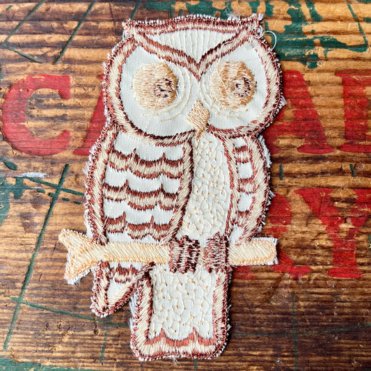 【USA vintage】ワッペン　Owl brown