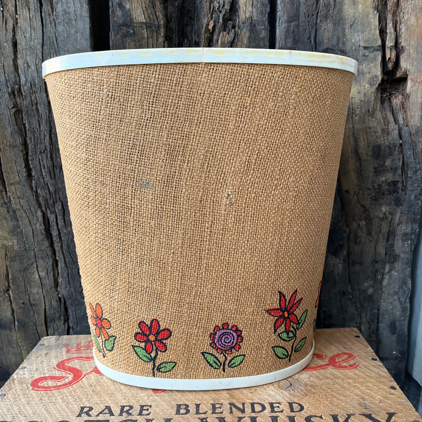 【USA vintage】Hallman Created Products Trash Basket