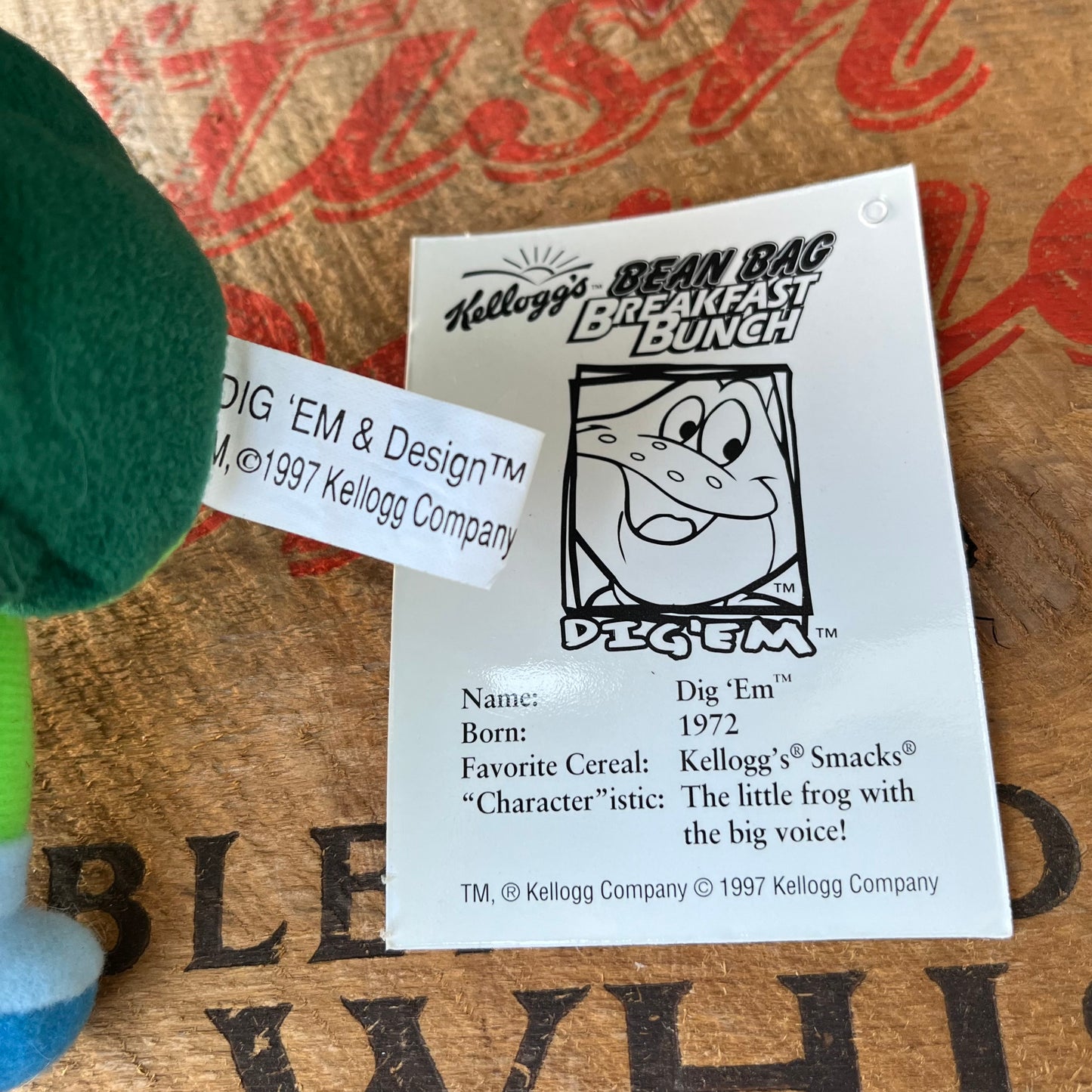 【USA vintage】Kellogg’s Bean Bag Plush Dig’Em