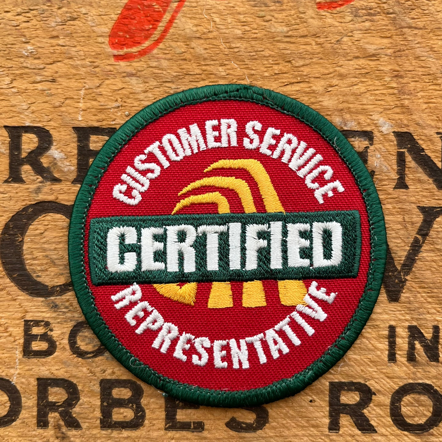 【USA vintage】Customer Service Certified Patch