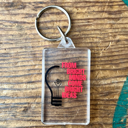 【USA vintage】Key ring FROM BRIGHT MINDS COME BRIGHT IDEAS