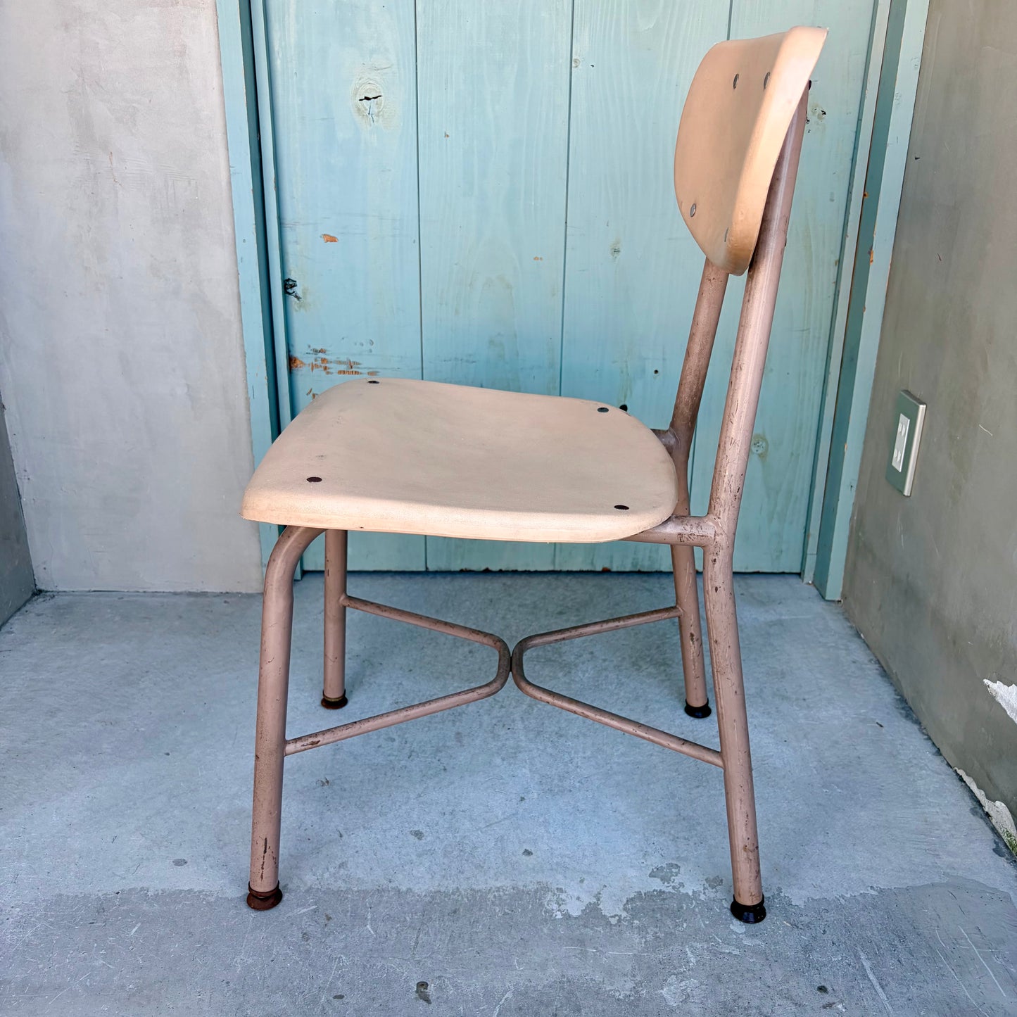 【USA vintage】60-70’s School Chair Ivory ①