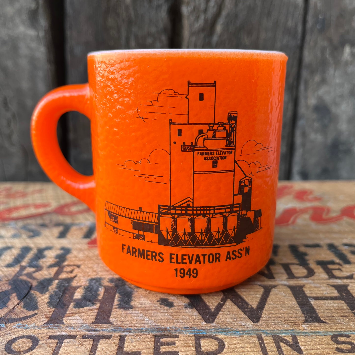 【USA vintage】 COOP Hazel Atlas mug orange