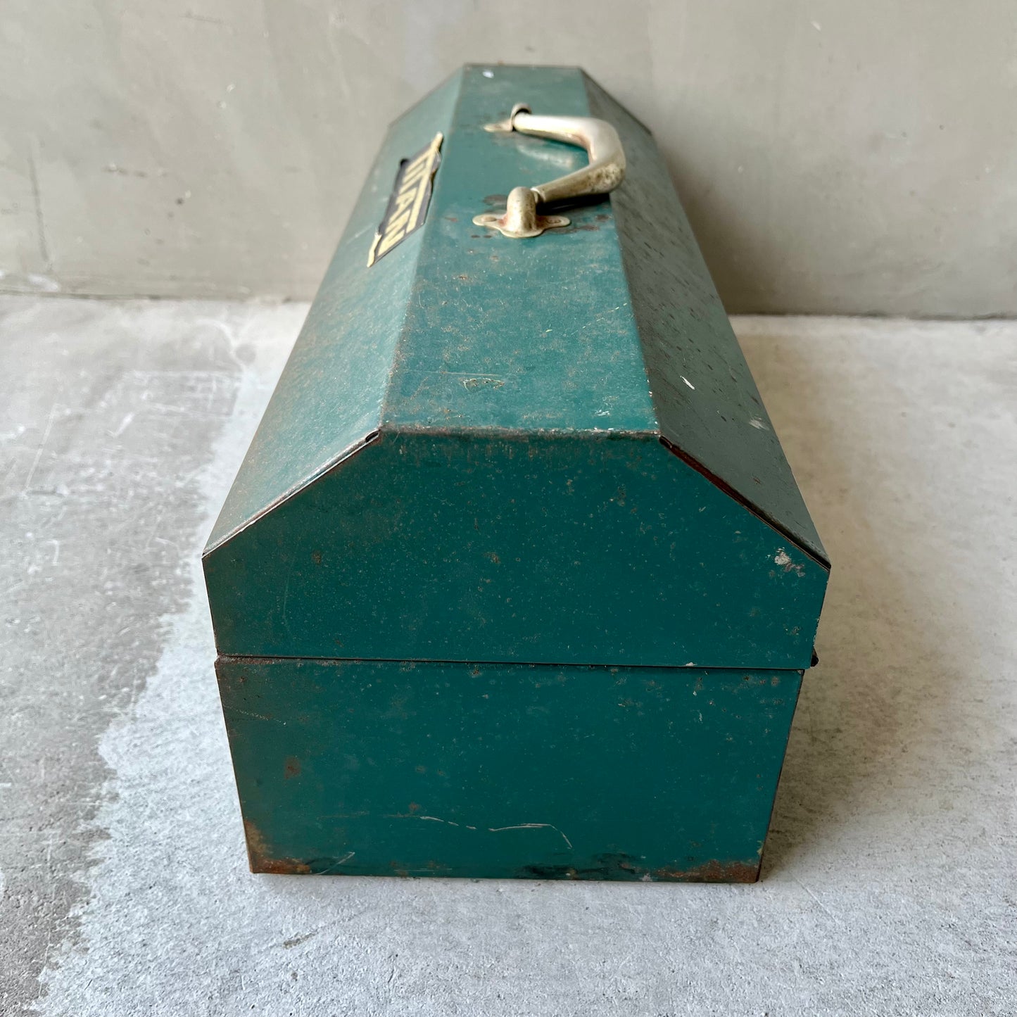 【USA vintage】Metal Toolbox Green