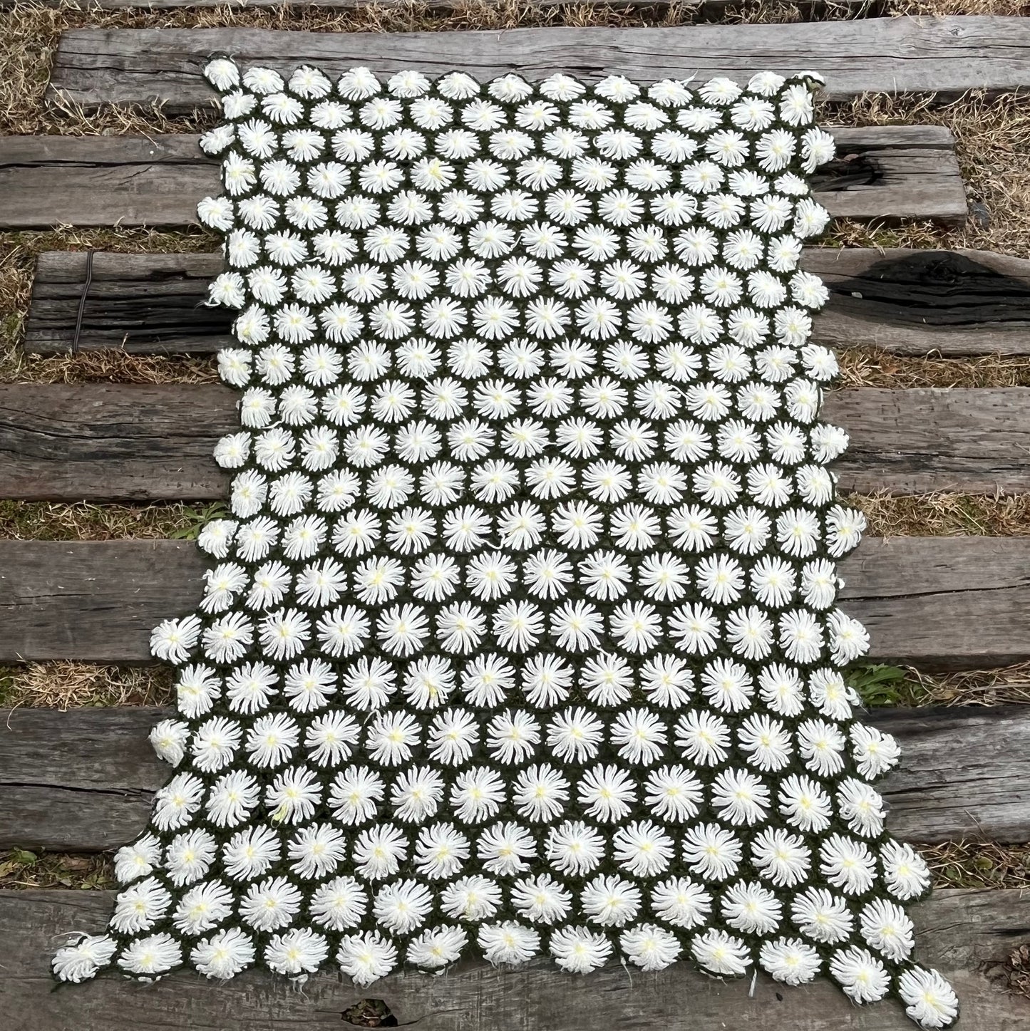 【USA vintage】granny blanket flowers