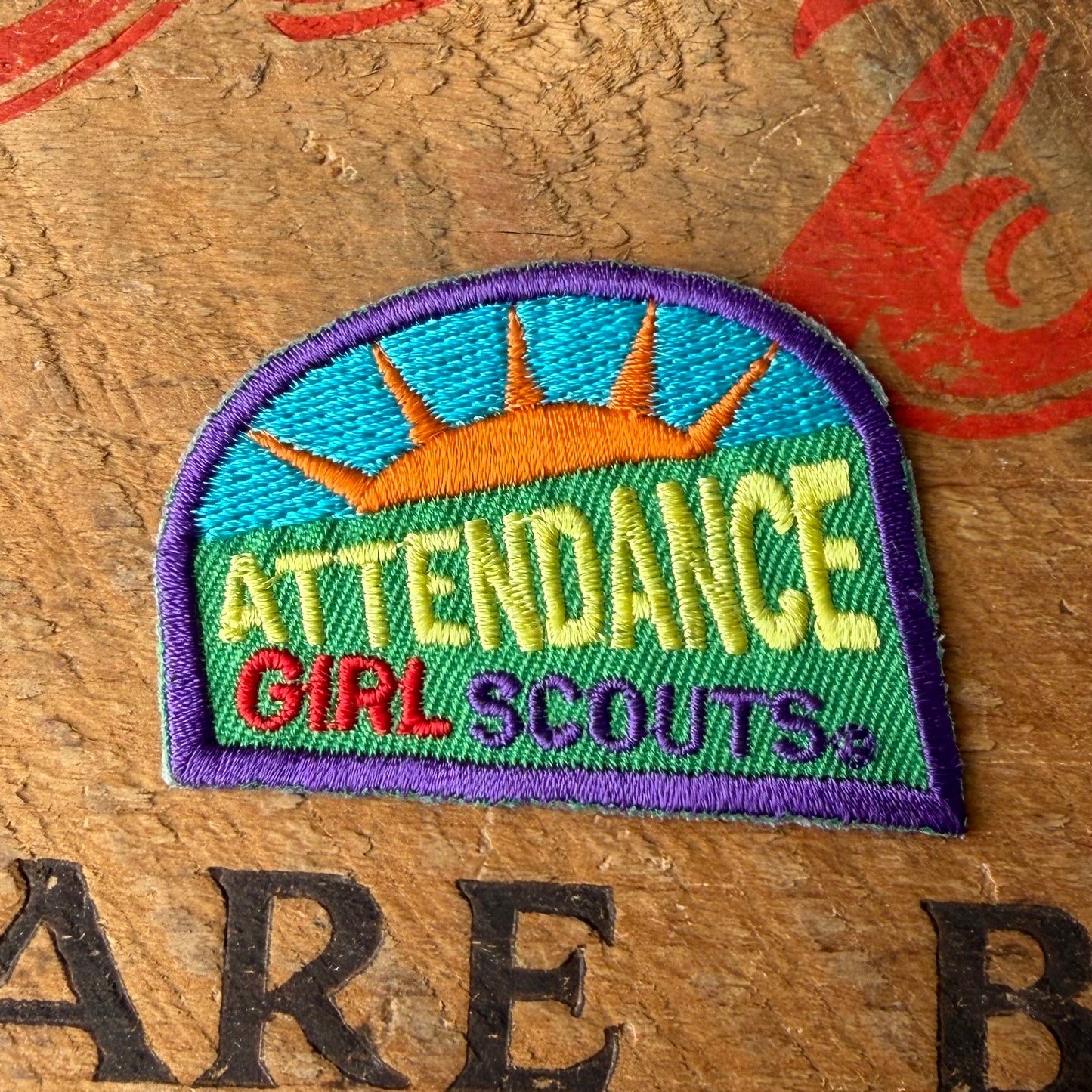 【USA vintage】Girl Scout Patch ATTENDANCE