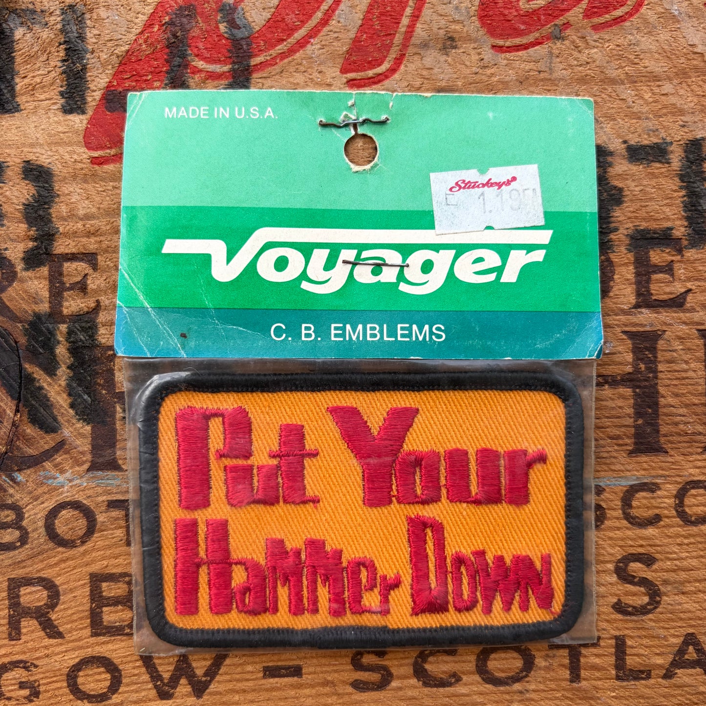 【USA vintage】Put Your Hammer Down Patch