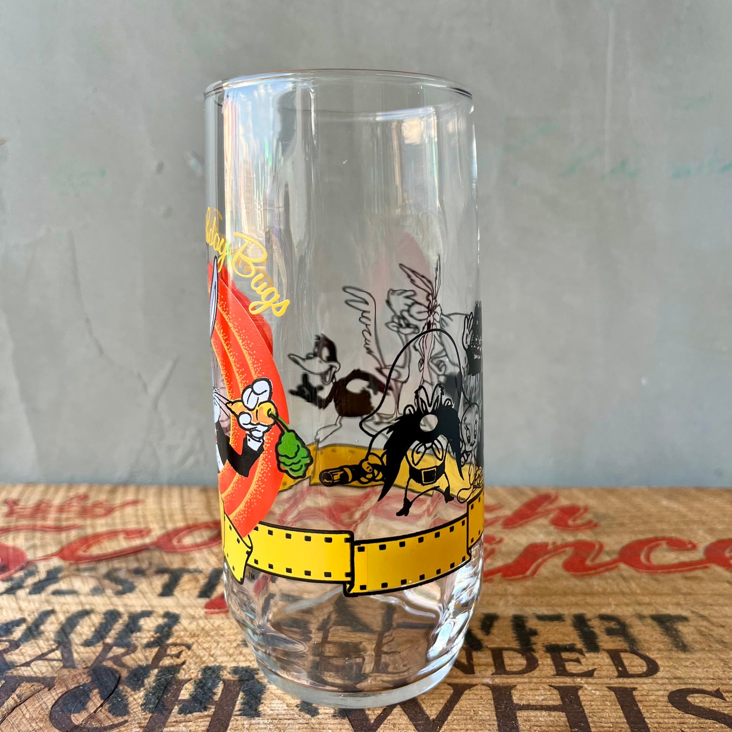 【USA vintage】Happy Birthday Bugs Glass