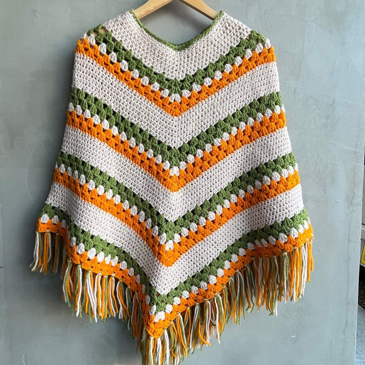 【USA vintage】Crochet Poncho