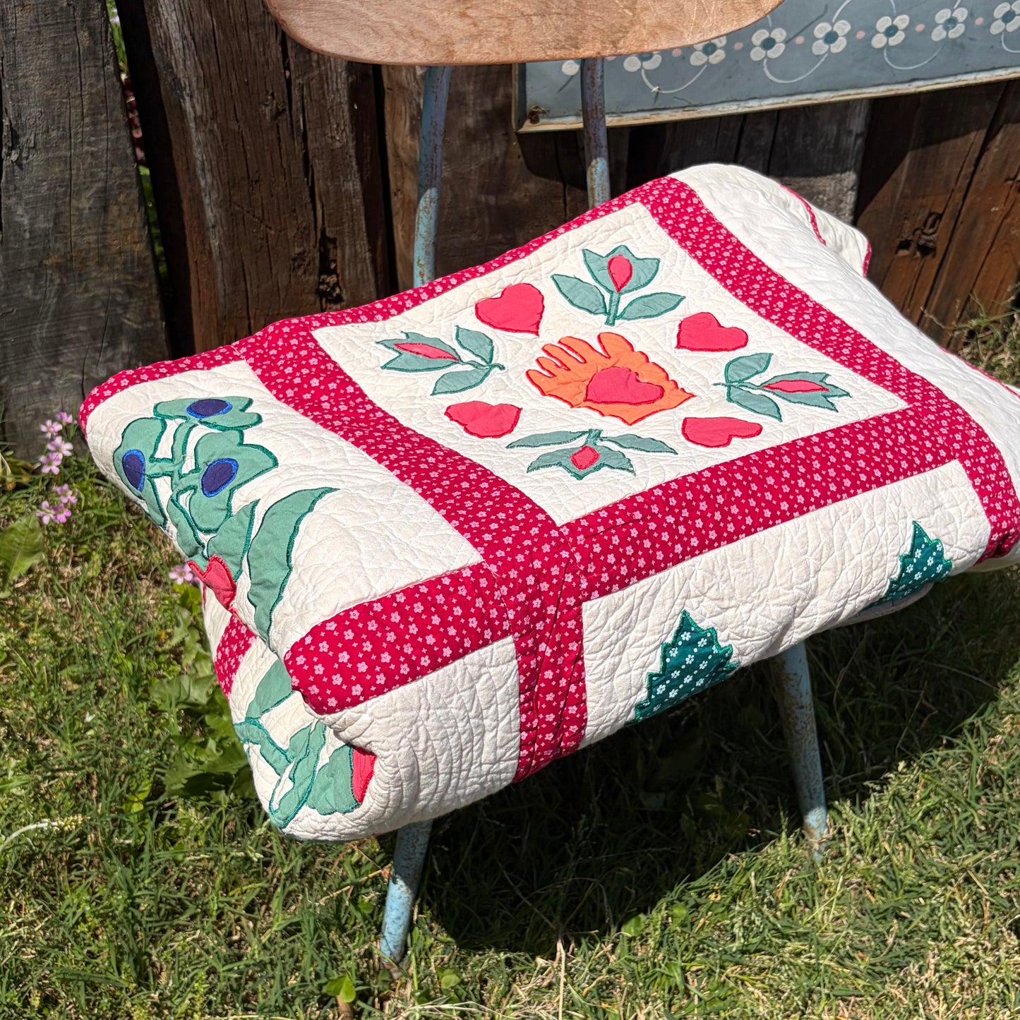 【USA vintage】Handmade Patchwork Quilt Baltimore