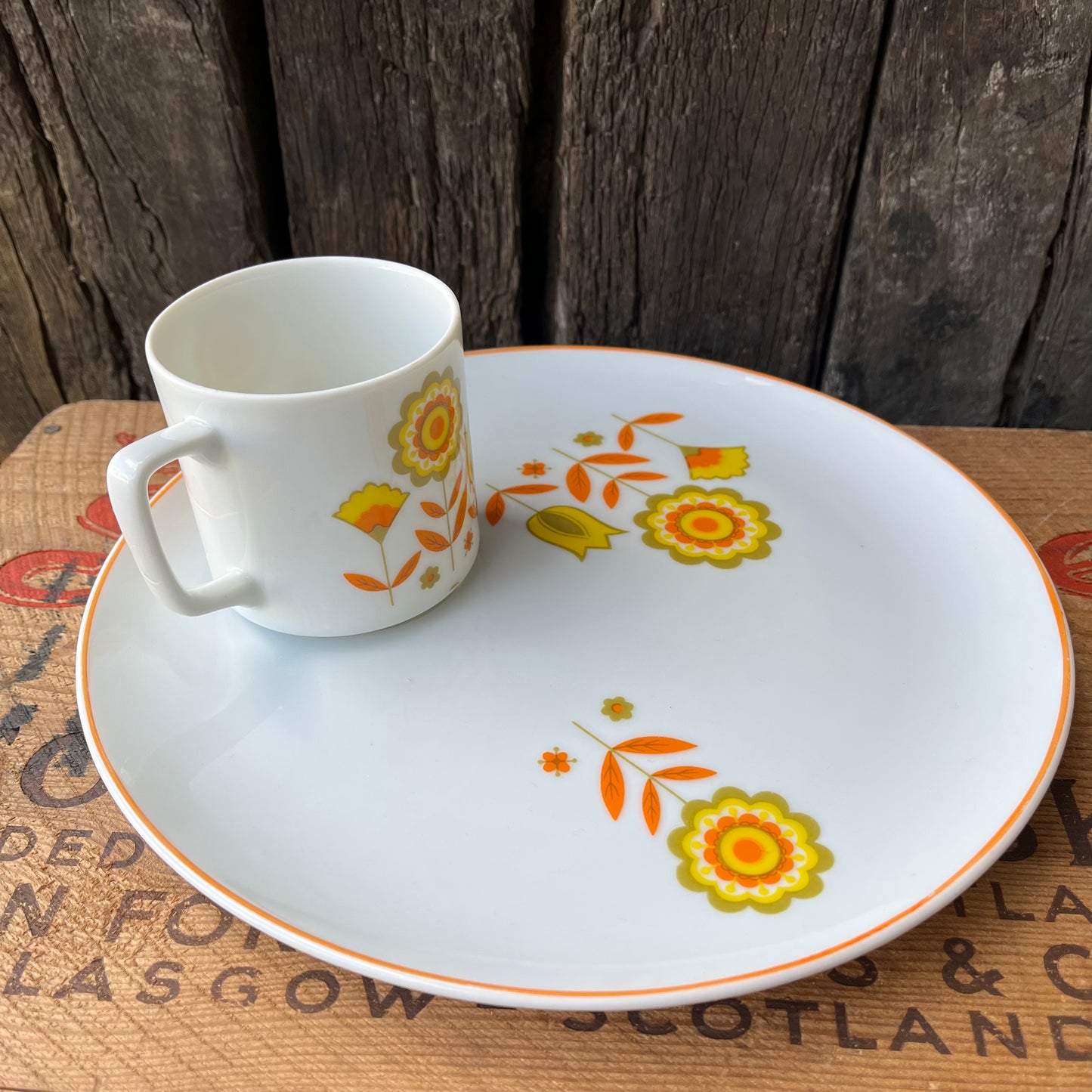 【USA vintage】A Price IMPORT JAPAN Cup & Snack Plate