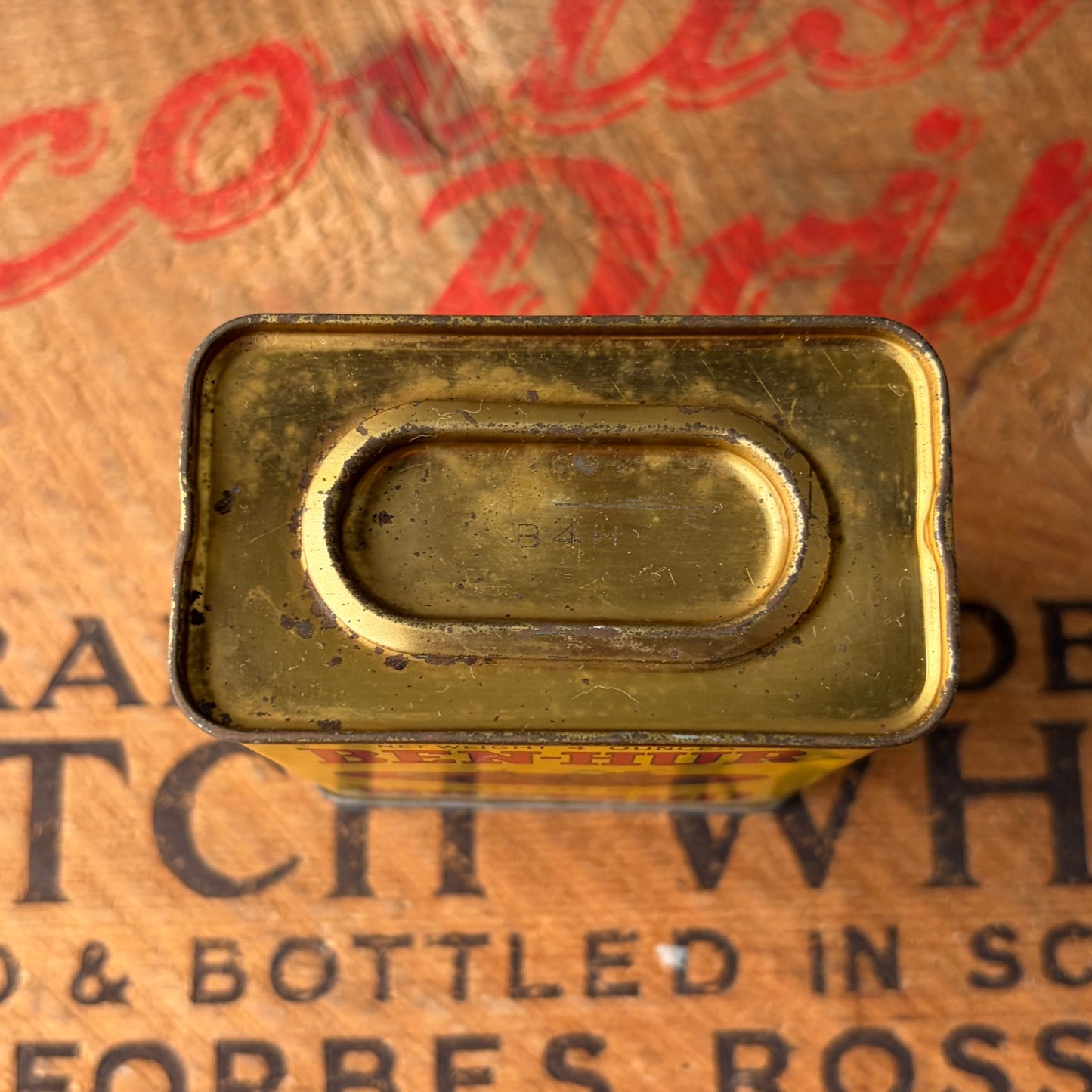 【USA vintage】BEN-HUR Mustard Tin Can