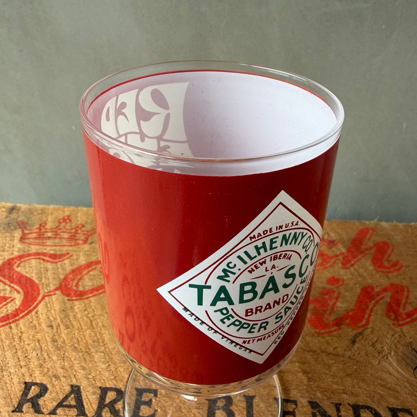 【USA vintage】TABASCO Glass