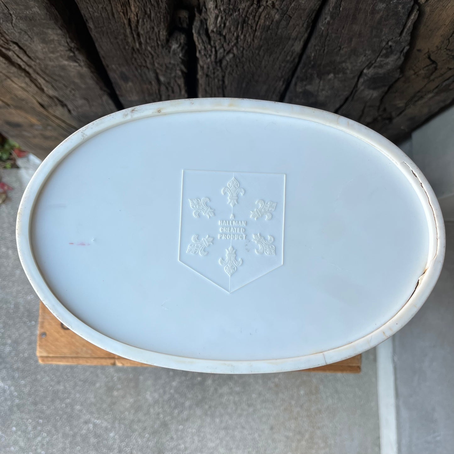 【USA vintage】Hallman Created Products Trash Basket