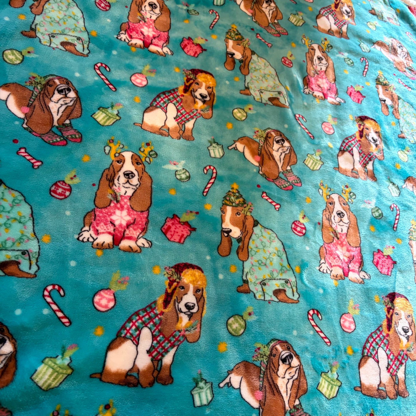 【USA】Plush Throw Blanket Basset Hound