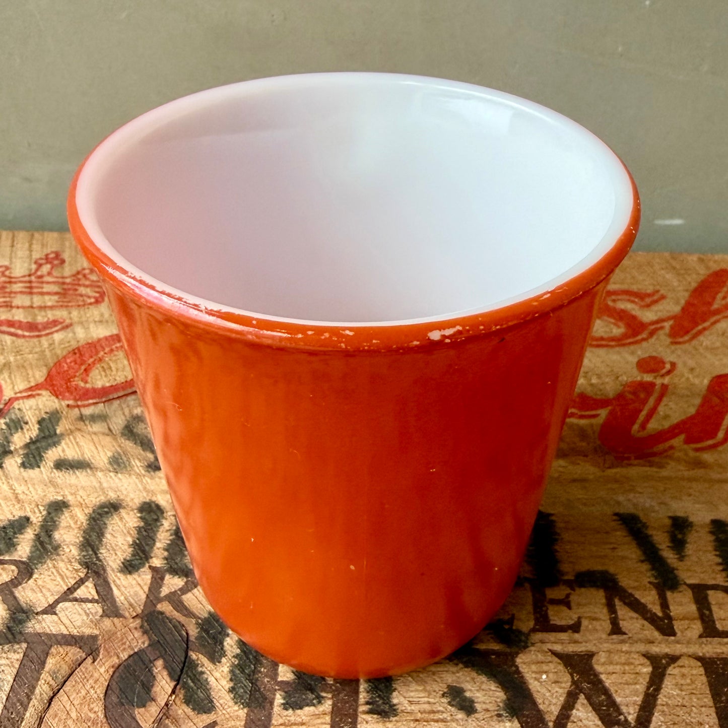 【USA vintage】PYREX Mug Cup Orange
