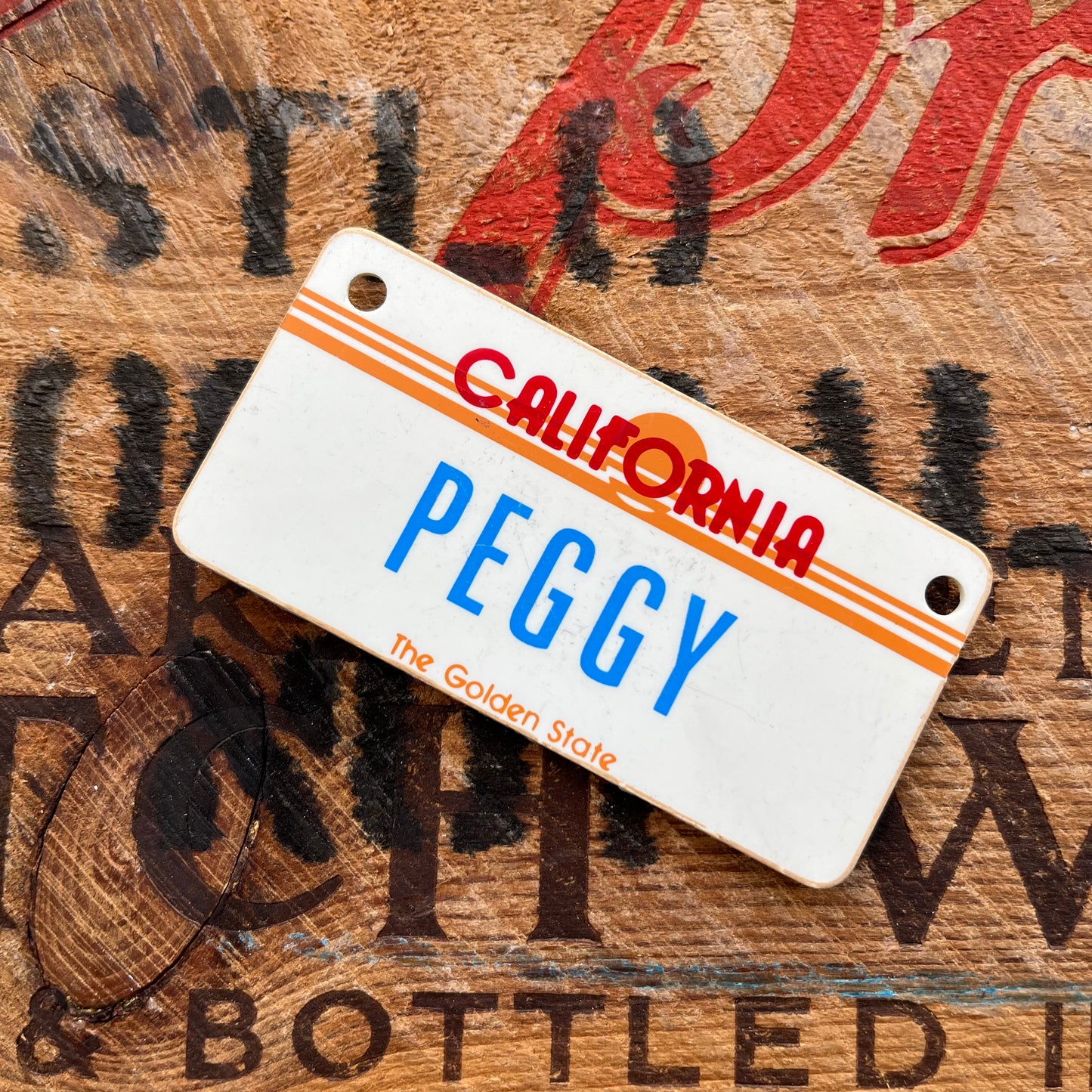【1980’s USA vintage】Nameplate magnet PEGGY
