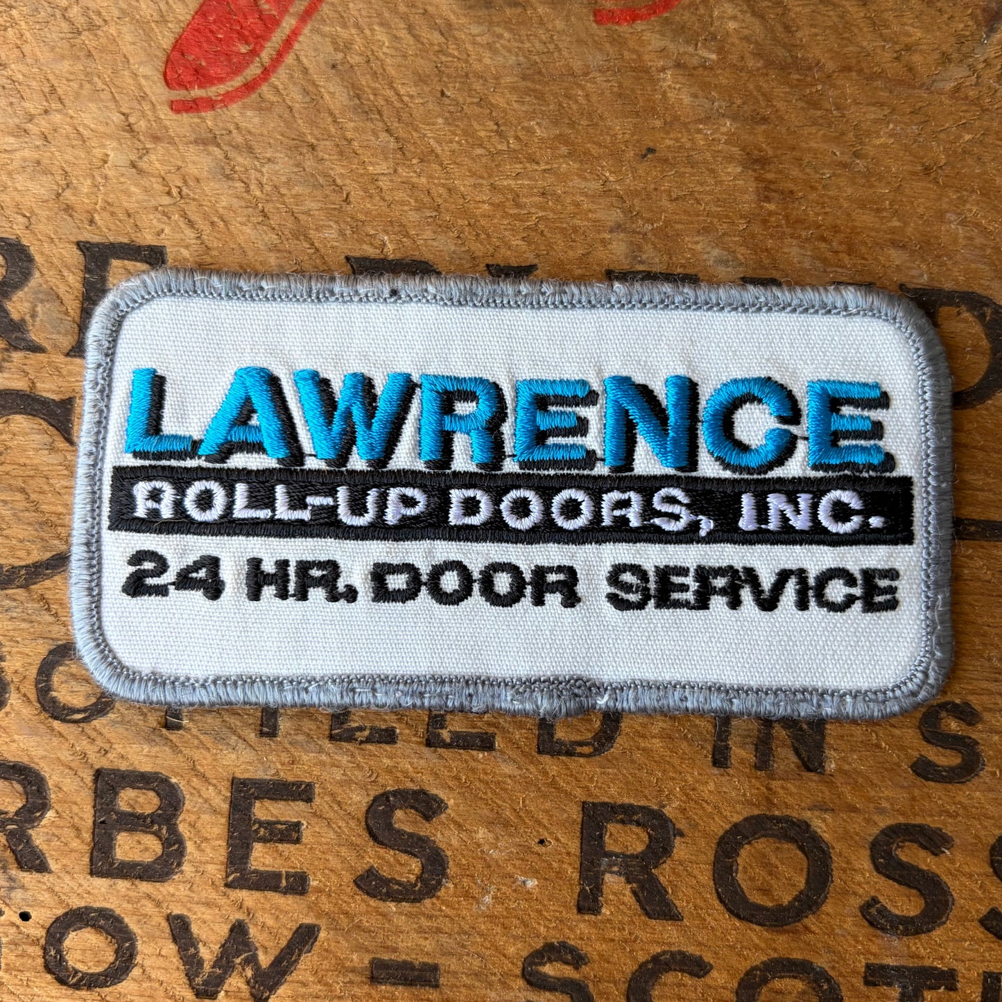 【USA vintage】Lawrence Roll-Up Doors Patch