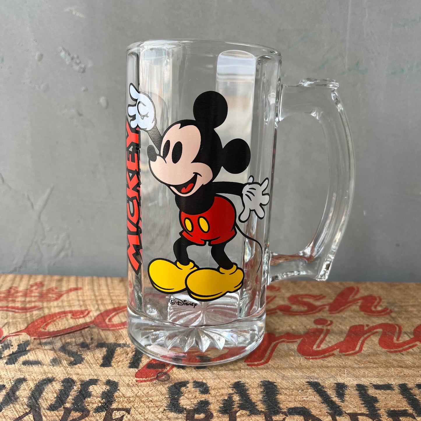【USA vintage】Mickey Mouse Heavy Beer Mug