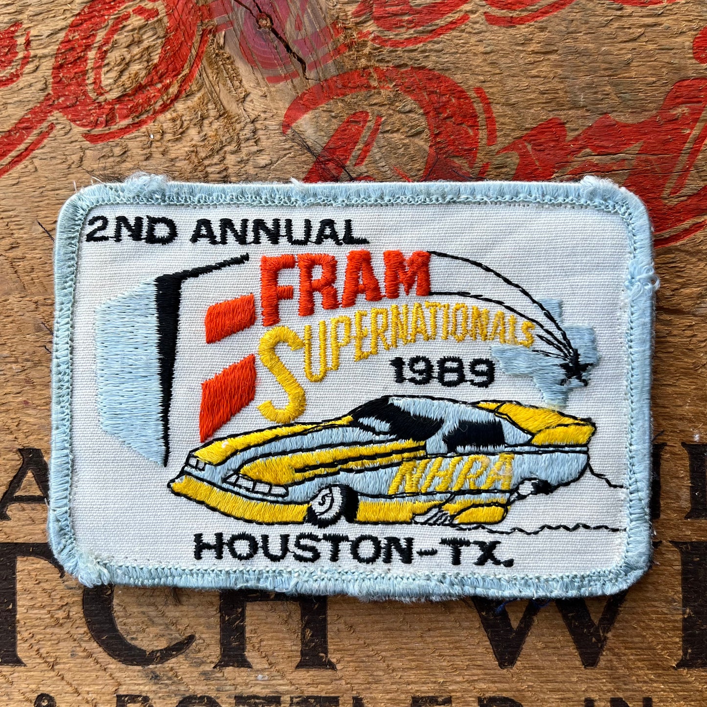 【USA vintage】NHRA 1989 Houston Nationals Racing Patch