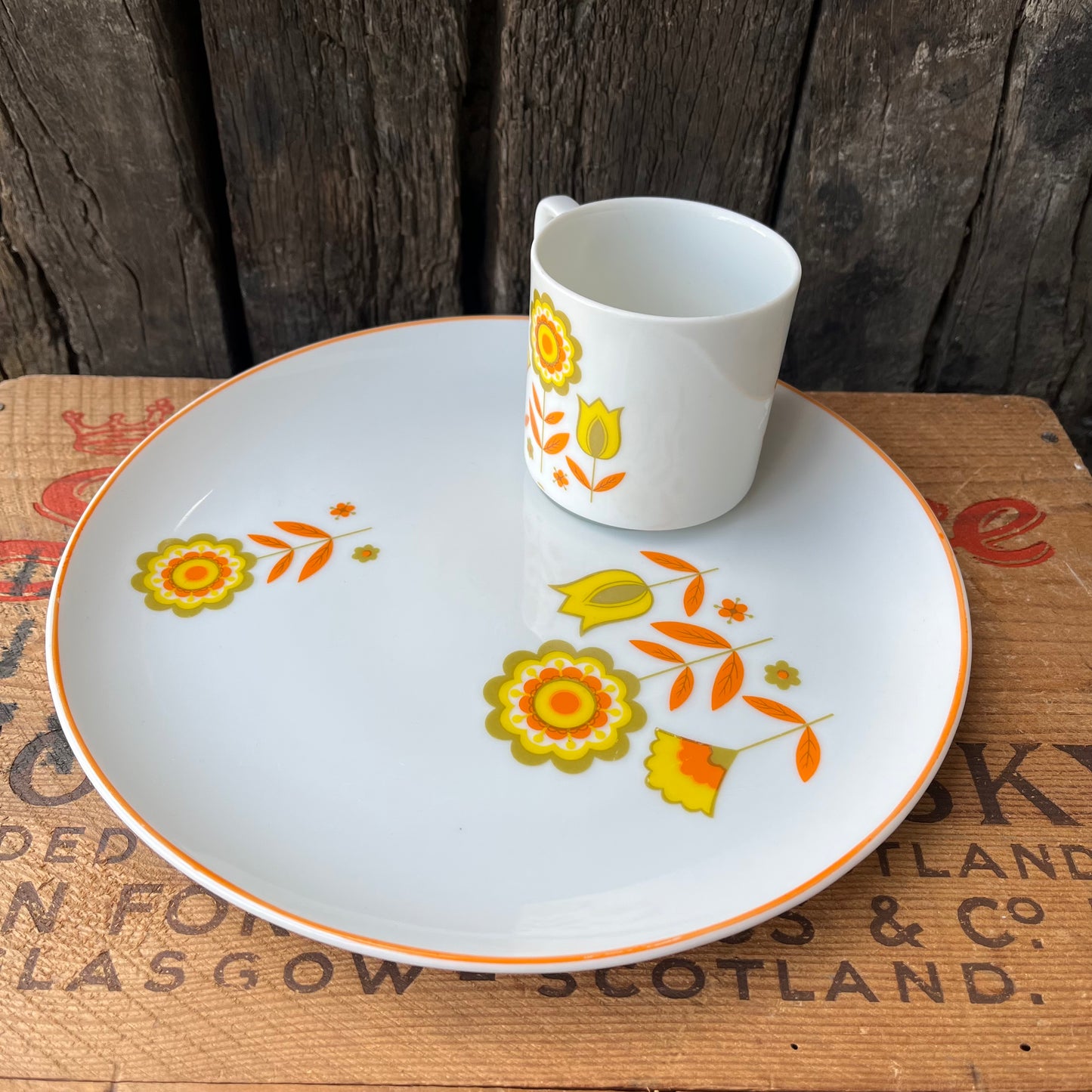【USA vintage】A Price IMPORT JAPAN Cup & Snack Plate