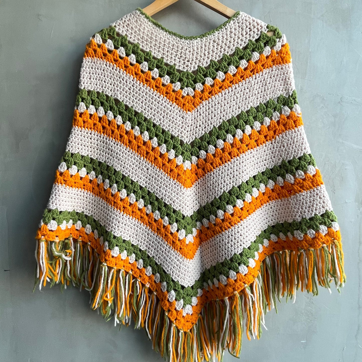 【USA vintage】Crochet Poncho