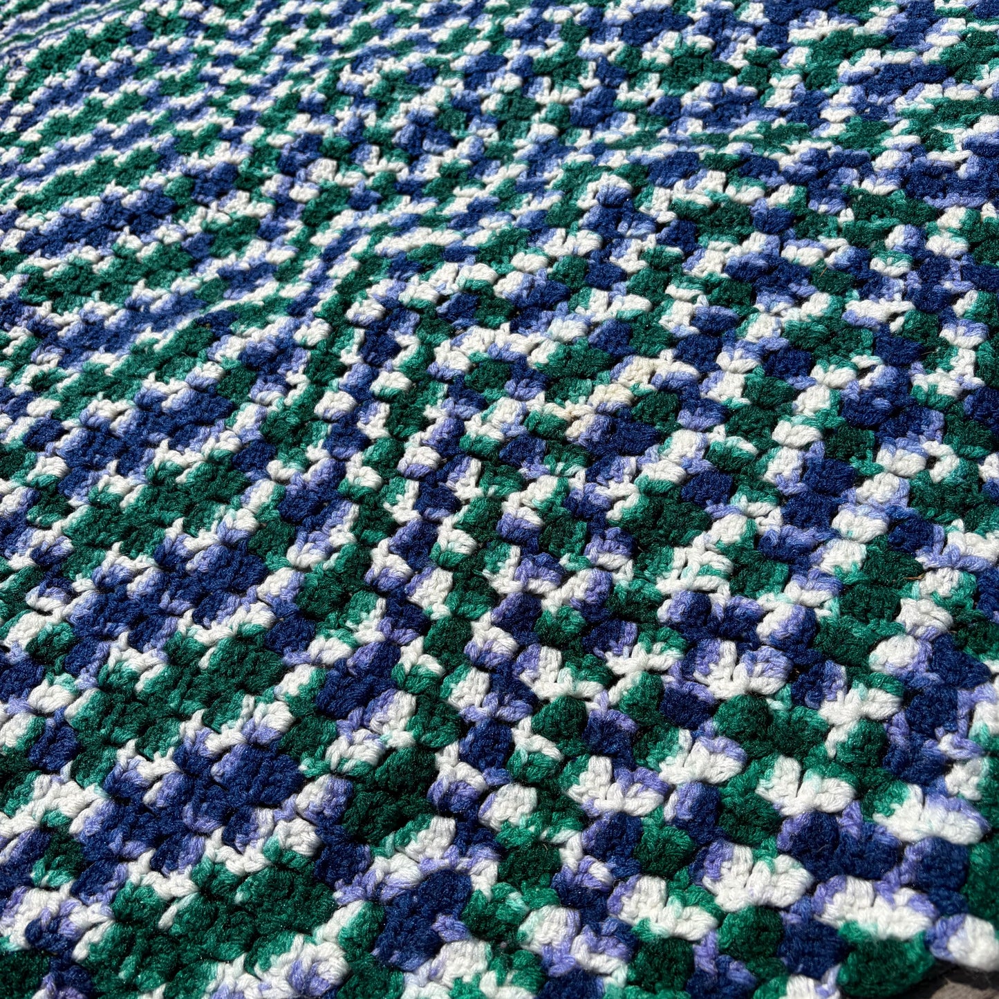 【USA vintage】Granny Blanket purple × green