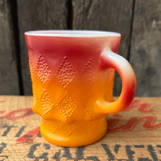 【1950s-1960 USA vintage】Fire-King Kimberley mug Orange