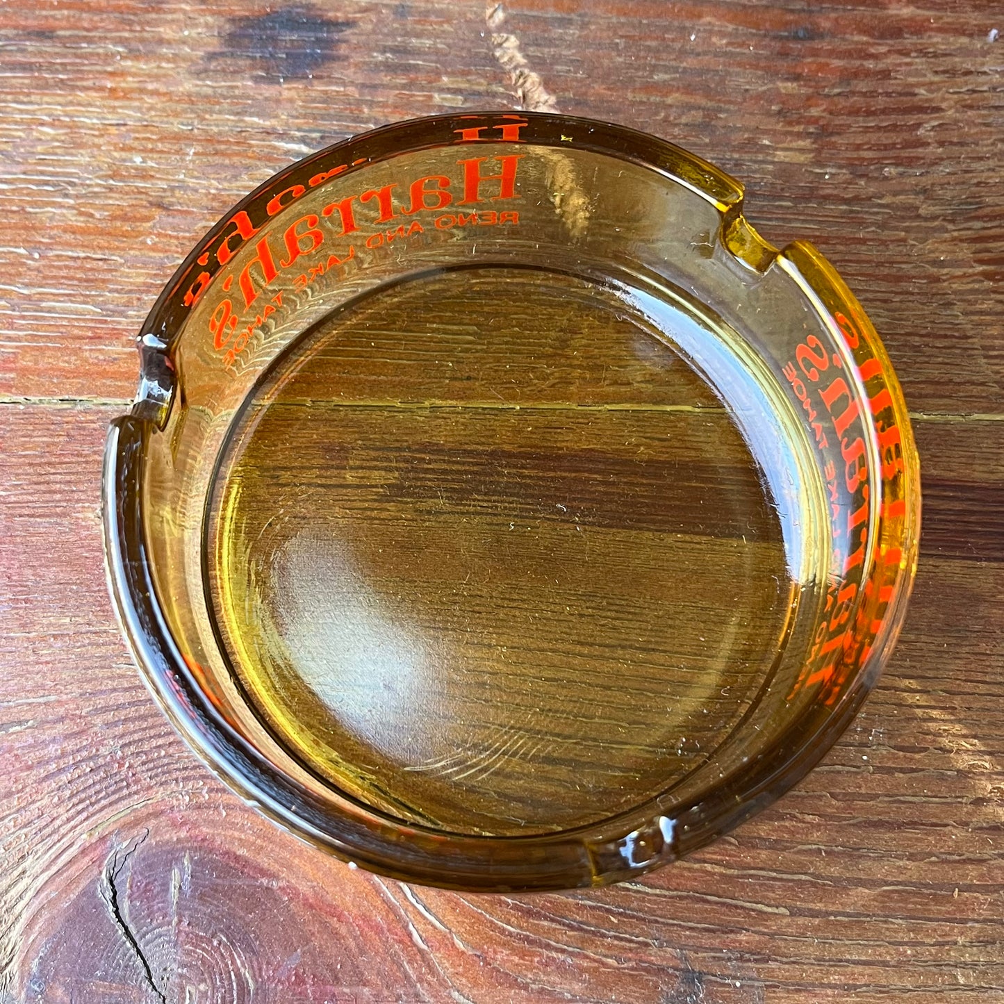 【USA vintage】Harrah’s Casino Ashtray （Amber）