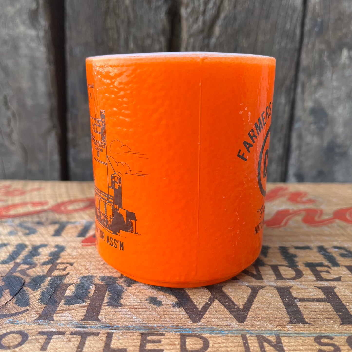 【USA vintage】 COOP Hazel Atlas mug orange