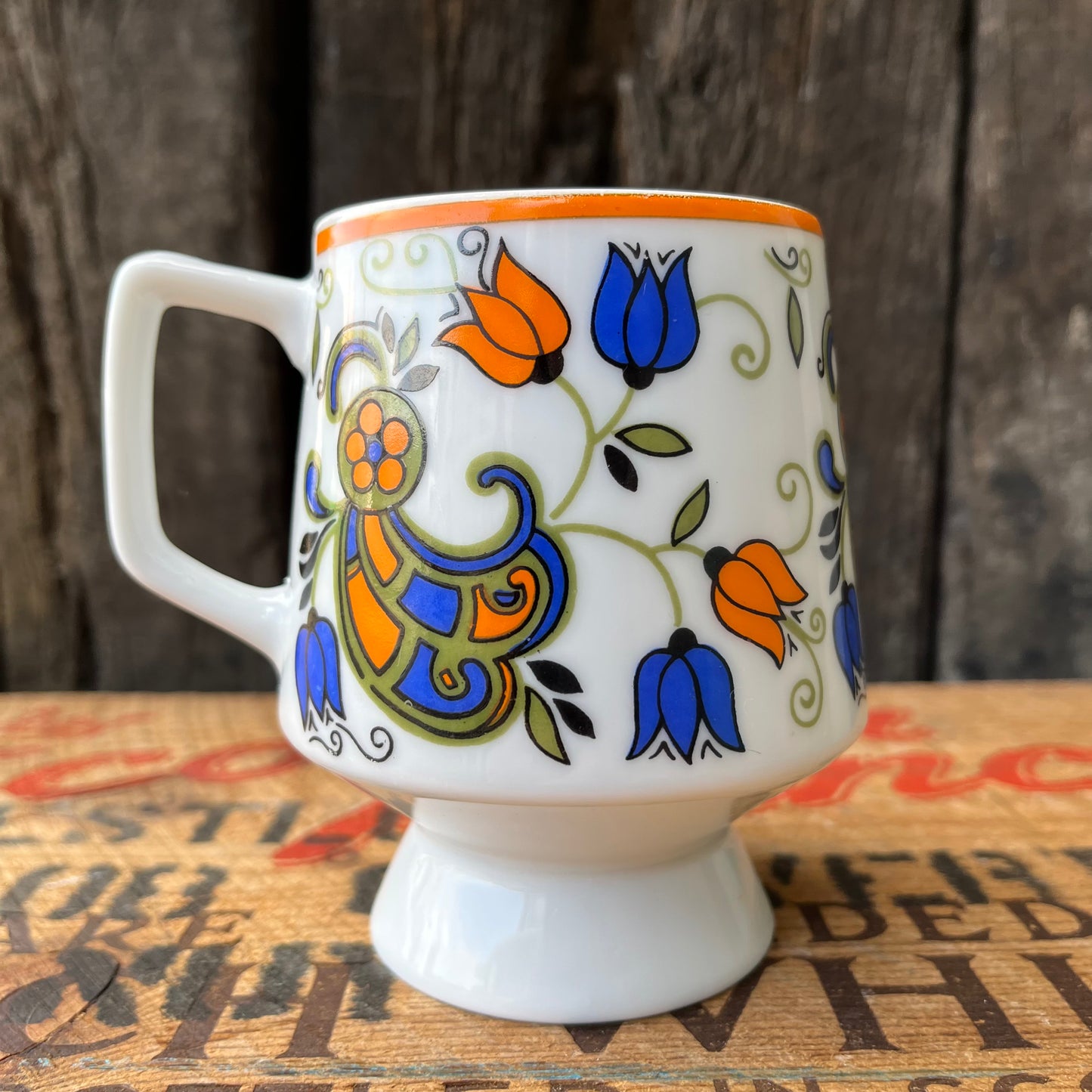【JPN vintage】MCM JAPAN Flower Pedestal Mug
