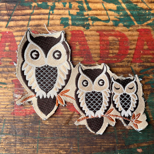 【USA vintage】ワッペン　3 Owls