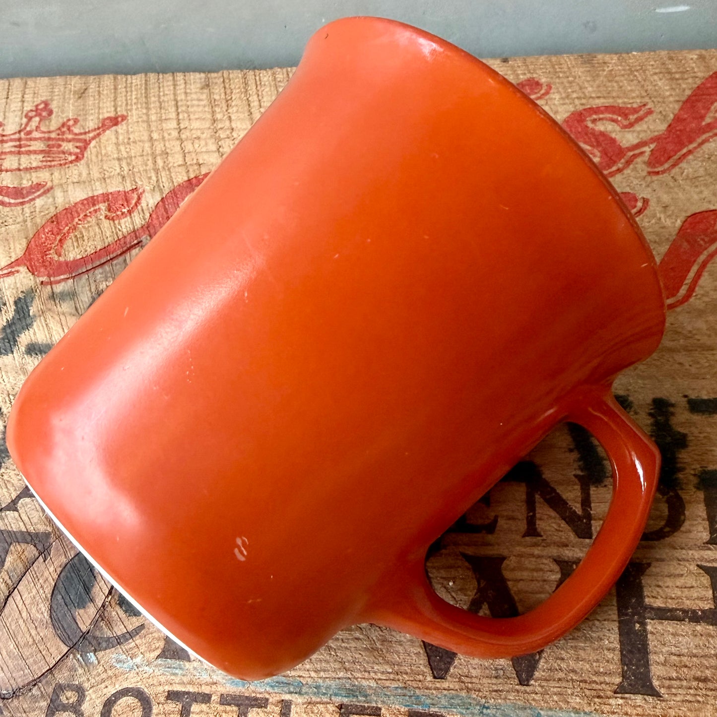 【USA vintage】PYREX Mug Cup Orange
