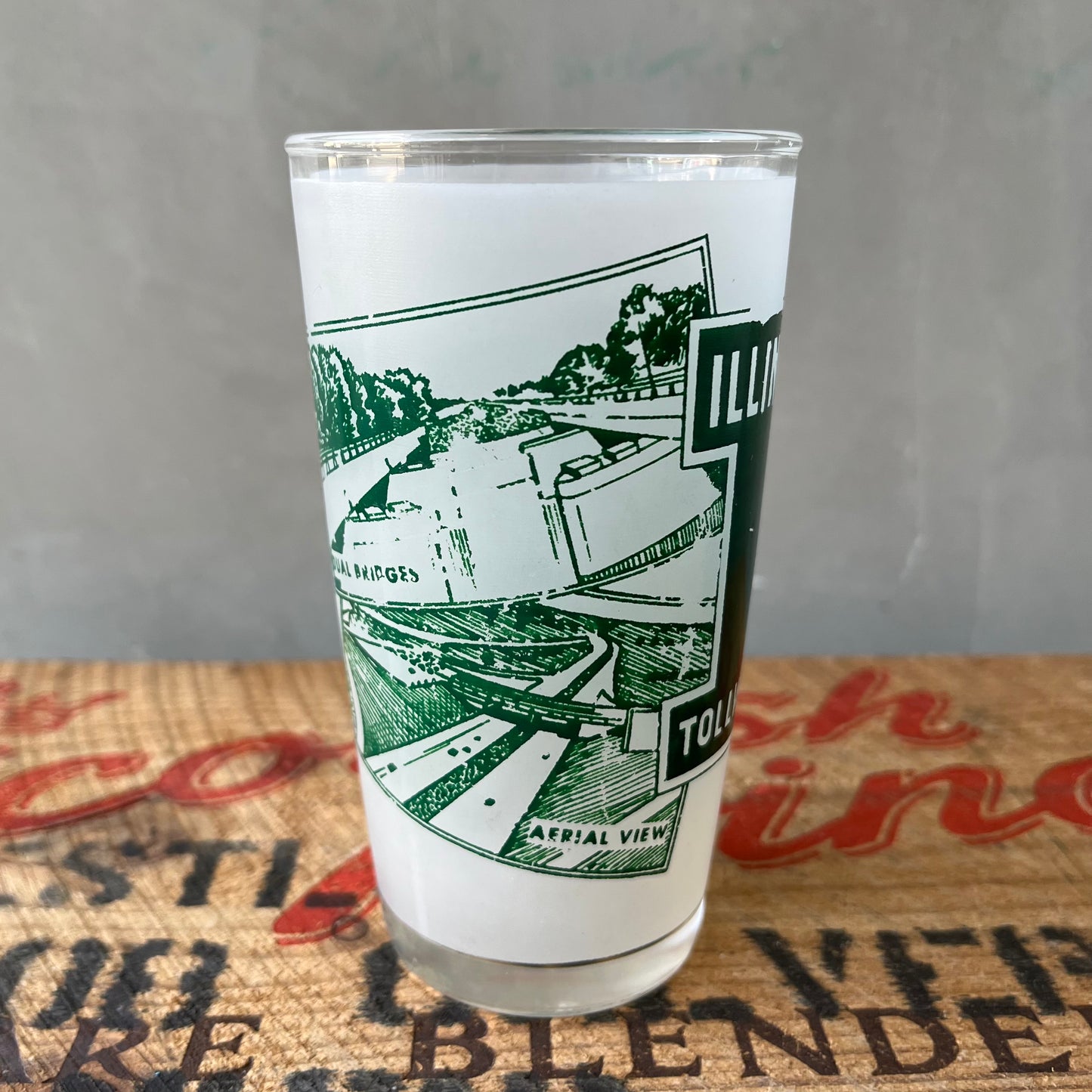 【USA vintage】Illinois Tollway Glass