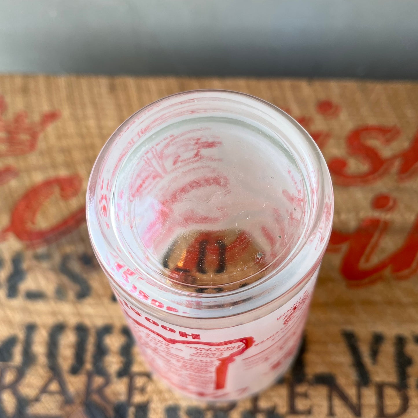 【USA vintage】Indiana Hoosier State Frosted Glass