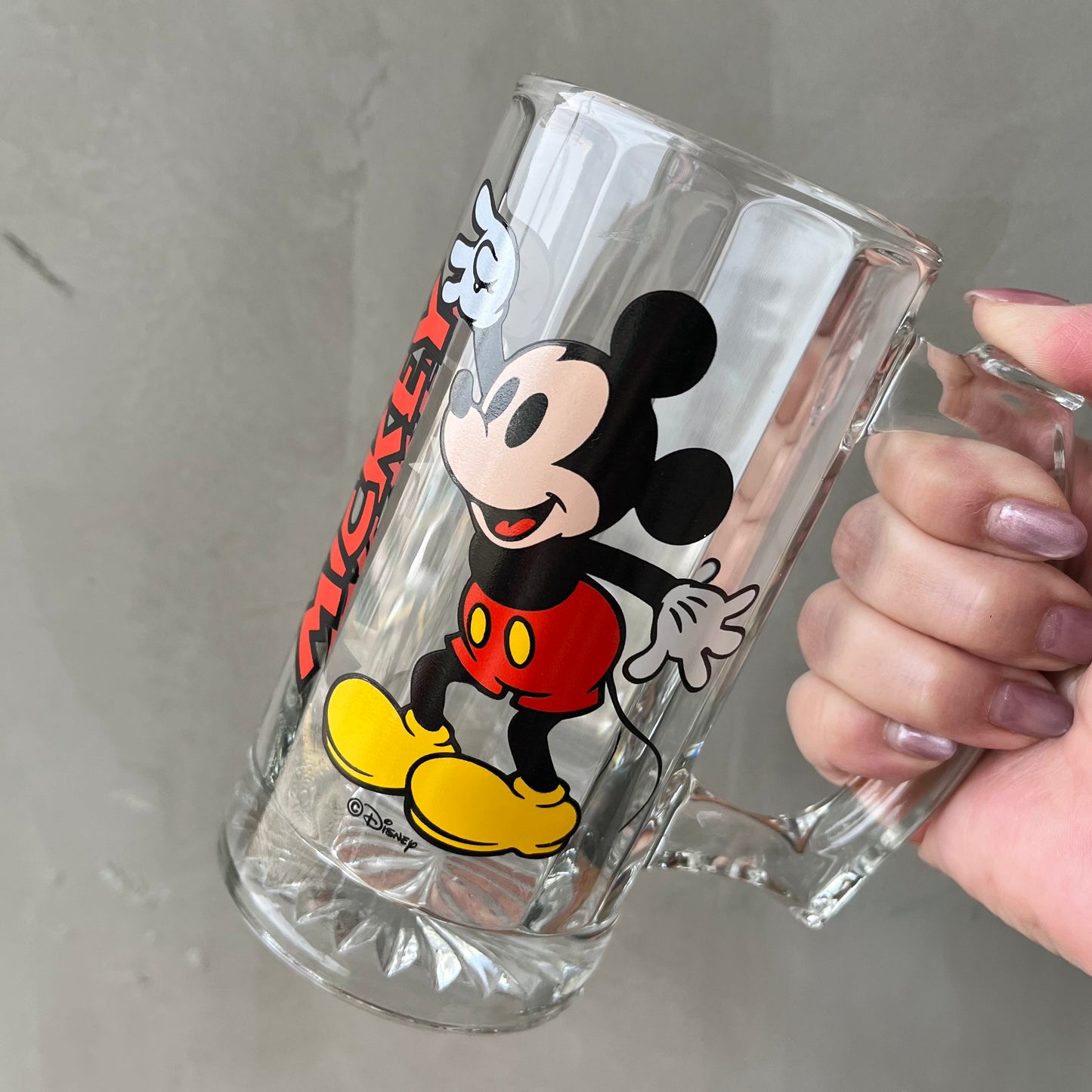 【USA vintage】Mickey Mouse Heavy Beer Mug