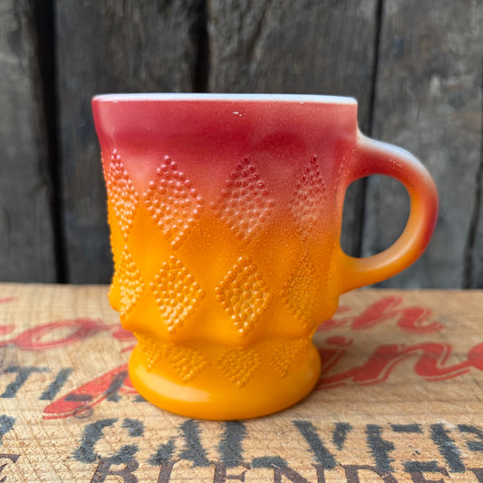 【1950s-1960 USA vintage】Fire-King Kimberley mug Orange