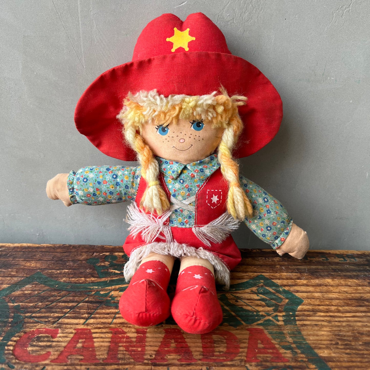 【81 USA vintage】Knickerbocker Toys Cowpokes Cowgirl Plush