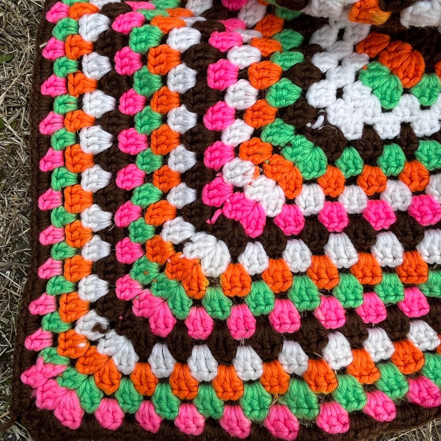 【USA vintage】granny blanket square